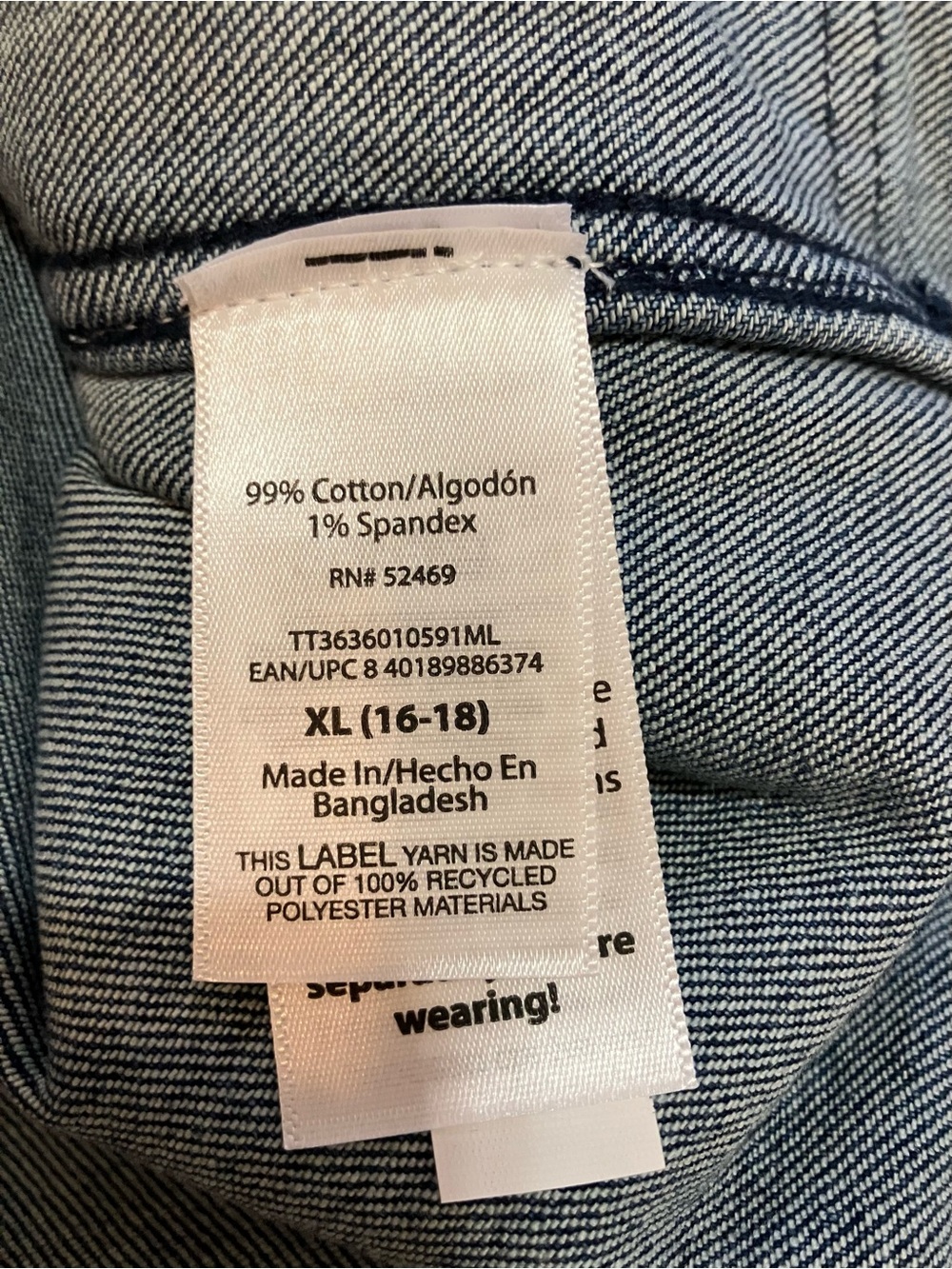 New In Plastic -Time and Tru Women's Denim Utility Jacket-Medium Wash Size XL - Picture 4 of 10